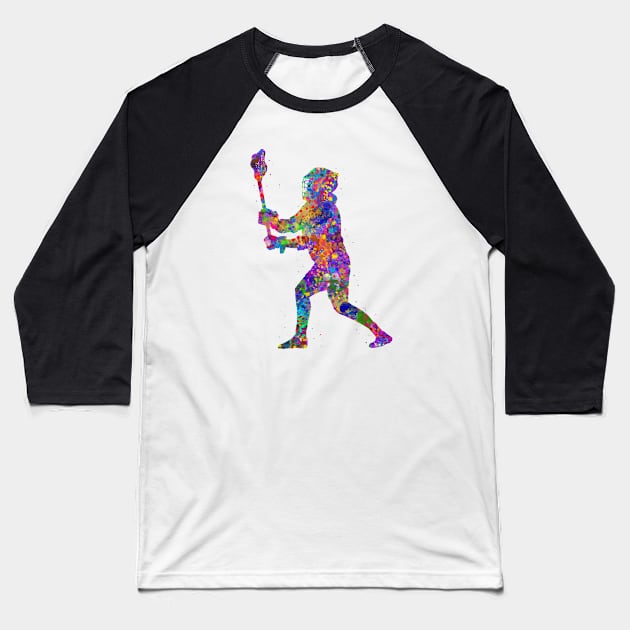 Lacrosse player Baseball T-Shirt by Yahya Art